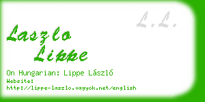 laszlo lippe business card