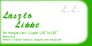 laszlo lippe business card